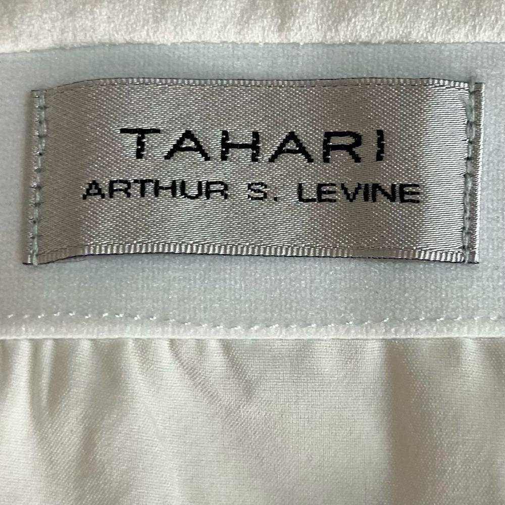 Tahari Arthur S Levine Pleaded Skirt Pearl White Womens Size 18 - NWT - Picture 5 of 8